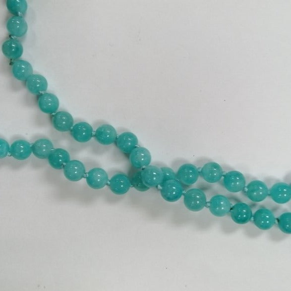 Pearlz Gallery Ladies Russian Amazonite 6mm Knotted Necklace - Necklaces & Pendants - British D'sire