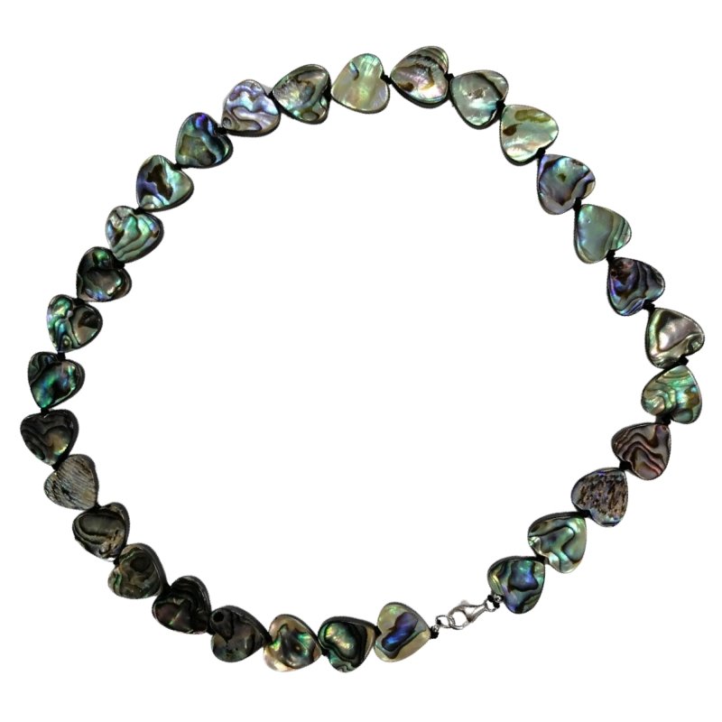 Pearlz Gallery Ladies Sterling Silver Abalone Knotted Necklace - Necklaces & Pendants - British D'sire Main image