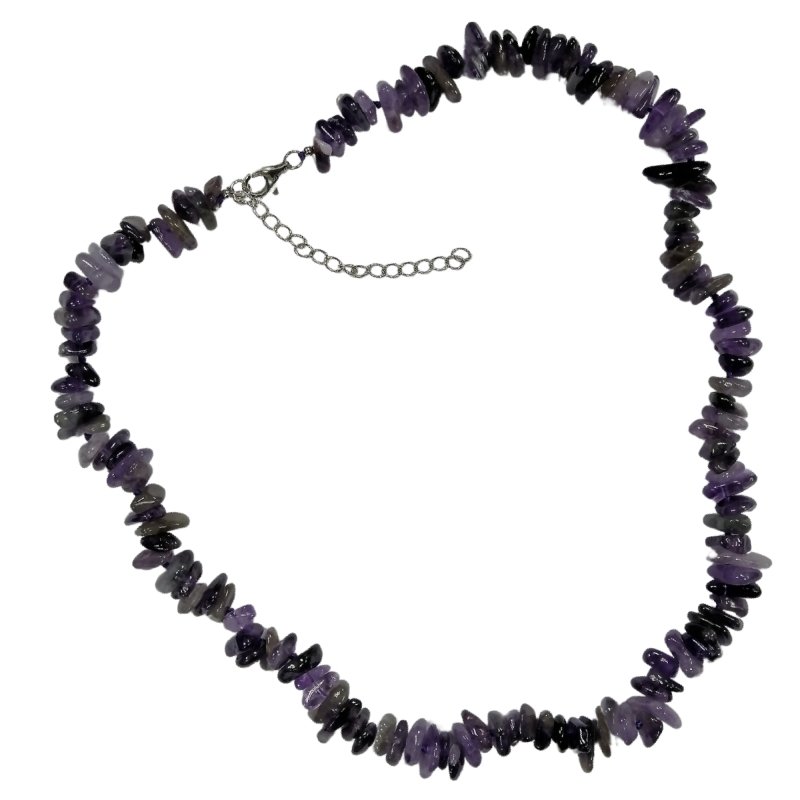Pearlz Gallery Lavender Amethyst Necklace – 20" Knotted Chips – Ladies Gemstone Necklace in 925 Sterling Silver – Elegant Gift & Statement Look Secondary image