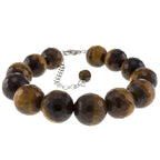 Pearlz Gallery Ladies Tigers Eye Faceted Bracelet - Bracelets & Bangles - British D'sire