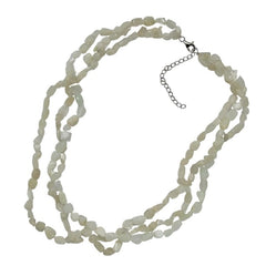 Pearlz Gallery Ladies White Moonstone Knotted Necklace - Necklaces & Pendants - British D'sire