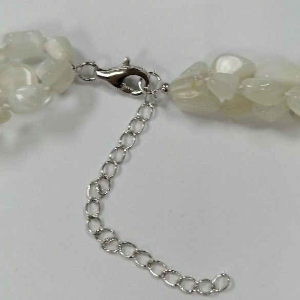 Pearlz Gallery Ladies White Moonstone Knotted Necklace - Necklaces & Pendants - British D'sire