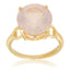 Pearlz Gallery Natural Gemstones Gold Plated Prong Set Round Cut Solitaire Sterling Ring - Fine Rings - British D'sire