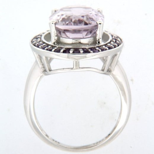 Pearlz Gallery Oval-Cut Rose De France and Amethyst High Polish Ring - Rings - British D'sire