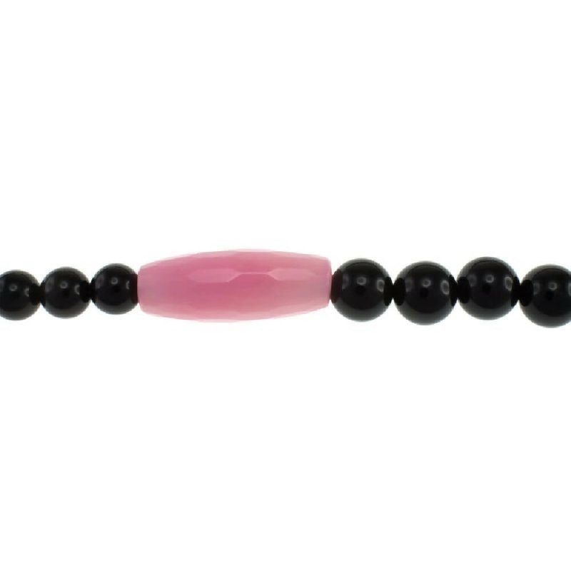 Pearlz Gallery Pink and Black Agate Necklace - Necklaces & Pendants - British D'sire