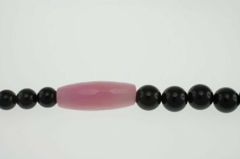 Pearlz Gallery Pink and Black Agate Necklace - Necklaces & Pendants - British D'sire