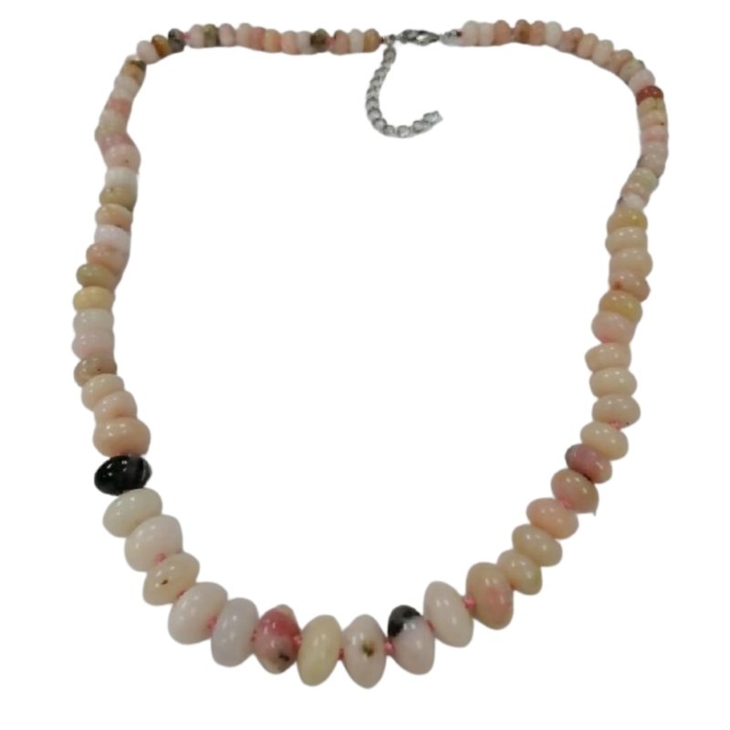 Pearlz Gallery Pink Opal Roundell Knotted Graduation Necklace - Necklaces & Pendants - British D'sire