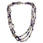 Pearlz Gallery Plain Round Rose Quartz & Amethyst 3 Lines Necklace - Necklaces & Pendants - British D'sire