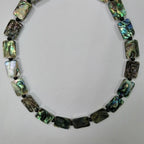 Pearlz Gallery Rectangle 14x20mm Black Onyx & Abalone Necklace - Necklaces & Pendants - British D'sire