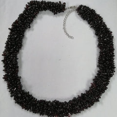 Pearlz Gallery Red Garnet Chisp Knitted Round Bead Necklace - Necklaces & Pendants - British D'sire