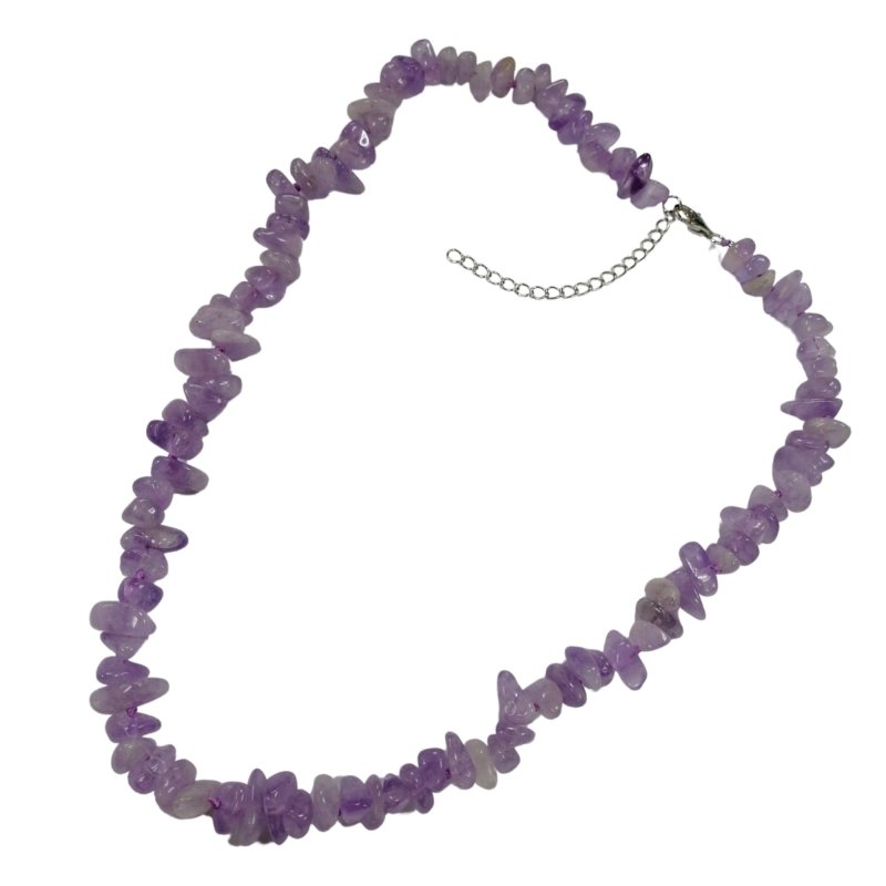 Pearlz Gallery Rondelle Chips Lavender Amethyst Sterling Silver Knotted Necklace - Necklaces & Pendants - British D'sire