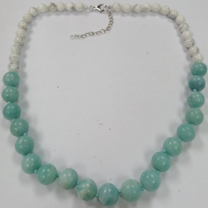 Pearlz Gallery Round Bead White Howlite Knotted Necklace - Necklaces & Pendants - British D'sire