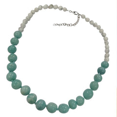 Pearlz Gallery Round Bead White Howlite Knotted Necklace - Necklaces & Pendants - British D'sire