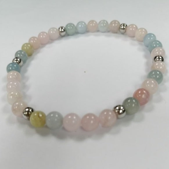 Pearlz Gallery Round Beads Multi Beryl 925 Sterling Silver Bracelet - Bracelets & Bangles - British D'sire