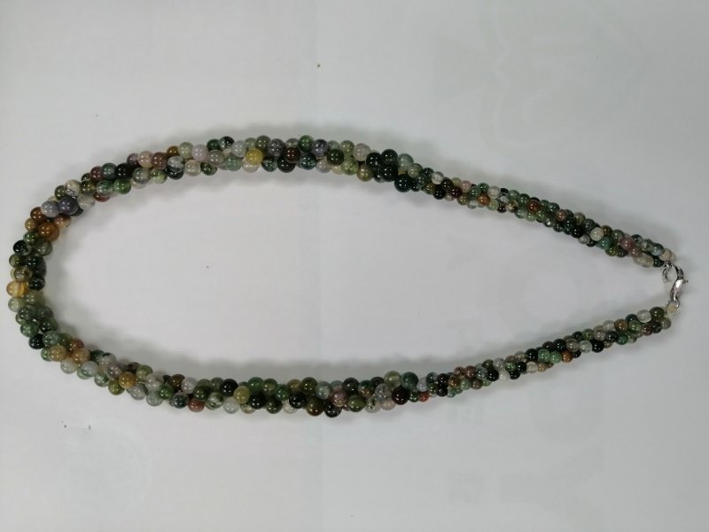 Pearlz Gallery Round Fancy Jasper 3 Lines Twisted Necklace - Necklaces & Pendants - British D'sire