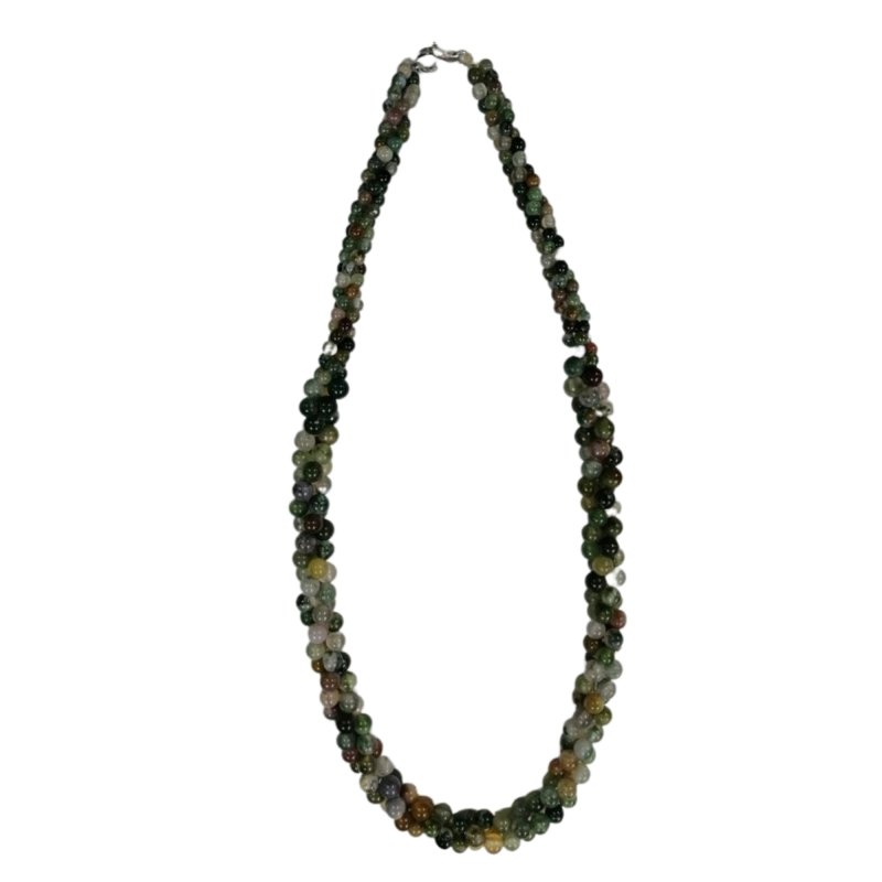 Pearlz Gallery Round Fancy Jasper 3 Lines Twisted Necklace - Necklaces & Pendants - British D'sire