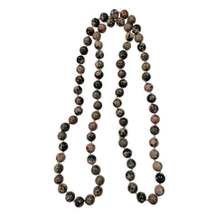 Pearlz Gallery Round Rhodonite Endless Necklace - Necklaces & Pendants - British D'sire