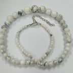Pearlz Gallery Round White Howlite Graduation Necklace - Necklaces & Pendants - British D'sire