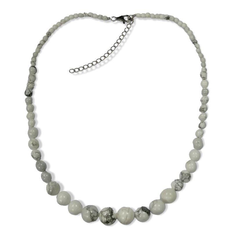 Pearlz Gallery Round White Howlite Graduation Necklace - Necklaces & Pendants - British D'sire Main image
