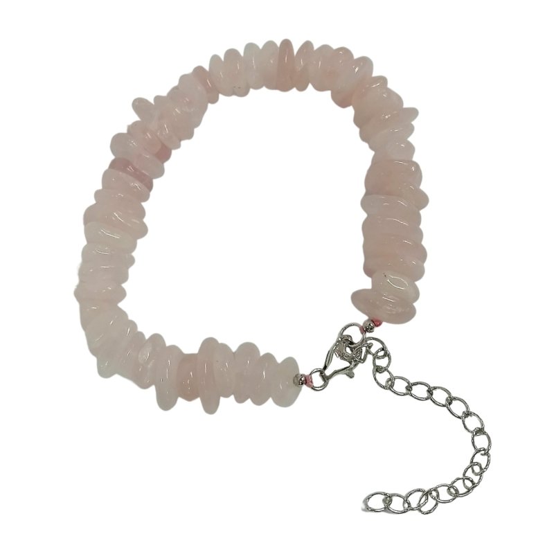 Pearlz Gallery Roundell Chips Rose Quartz Bracelet - Bracelets & Bangles - British D'sire