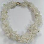 Pearlz Gallery SS925 Rainbow Moonstone 4 Row Twisted Necklace - Necklaces & Pendants - British D'sire