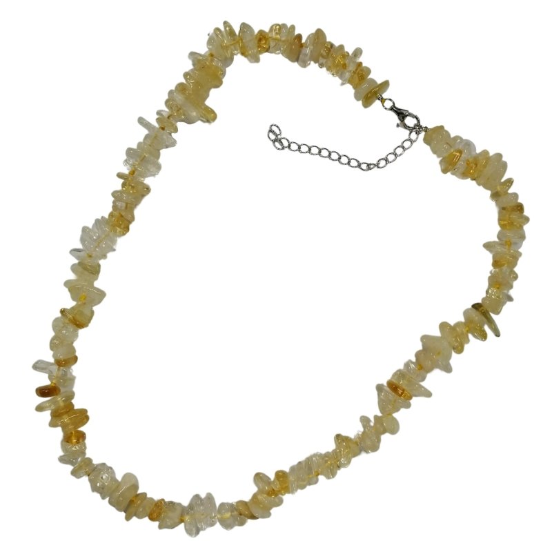Pearlz Gallery Sterling Silver Citrine Round Bead Knotted Necklace - Necklaces & Pendants - British D'sire
