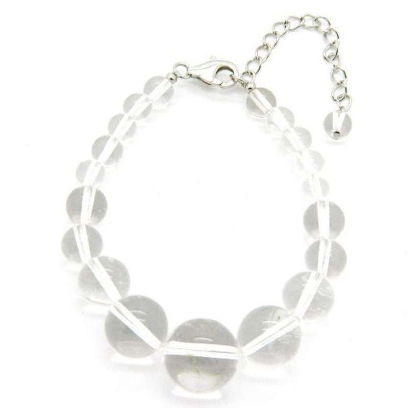 Pearlz Gallery Sterling Silver Ladies Round Crystal Bracelet - Bracelets & Bangles - British D'sire Main image