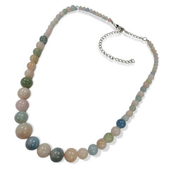 Pearlz Gallery Sterling Silver Multi Beryl Graduation Necklace - Necklaces & Pendants - British D'sire