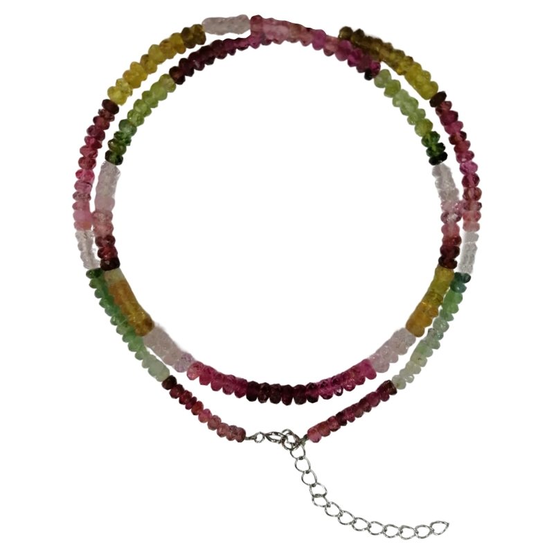 Pearlz Gallery Sterling Silver Multi Tourmaline Necklace - Necklaces & Pendants - British D'sire
