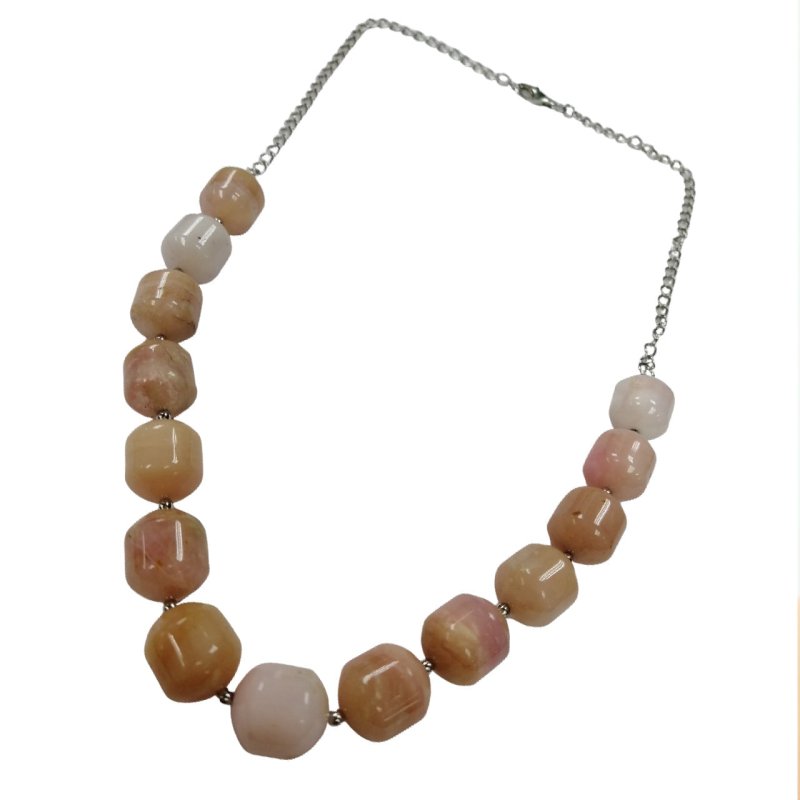 Pearlz Gallery Pink Opal Necklace for Women – 19"-20" Adjustable Chunky Natural Gemstone Jewelry in 925 Sterling Silver, Elegant & Gift-Ready Design Secondary image