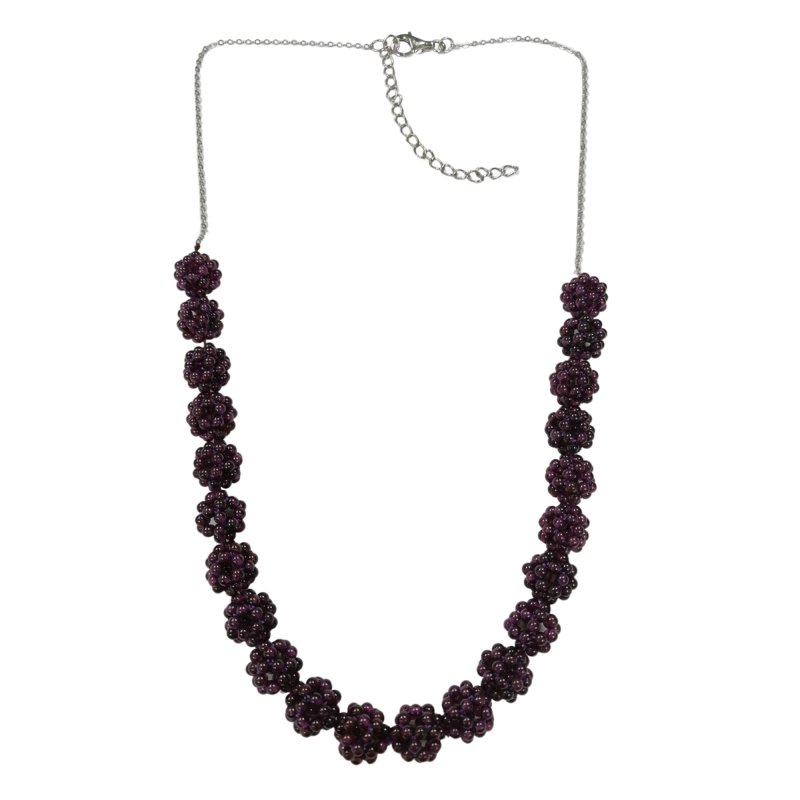 Pearlz Gallery Sterling Silver Rhodolite Garnet Necklace - Necklaces & Pendants - British D'sire