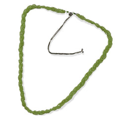 Pearlz Gallery Sterling Silver Round Bead Peridot 3 Lines Twisted Necklace - Necklaces & Pendants - British D'sire