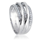 Pearlz Gallery Sterling silver White Cubic Zirconia Fashion Band - Rings - British D'sire
