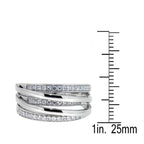 Pearlz Gallery Sterling silver White Cubic Zirconia Fashion Band - Rings - British D'sire