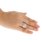Pearlz Gallery Sterling silver White Cubic Zirconia Fashion Band - Rings - British D'sire