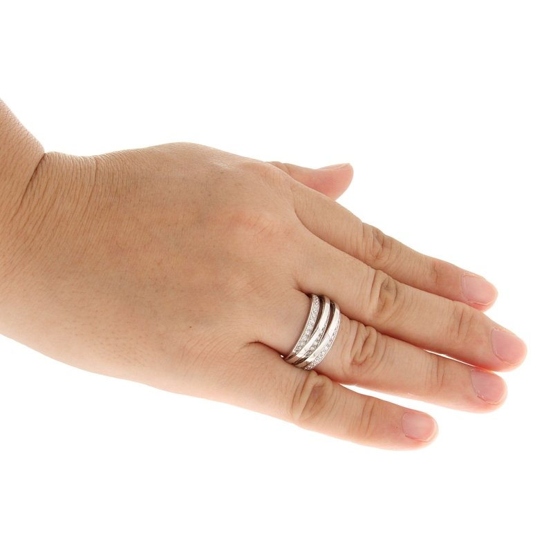 Pearlz Gallery Sterling silver White Cubic Zirconia Fashion Band - Rings - British D'sire