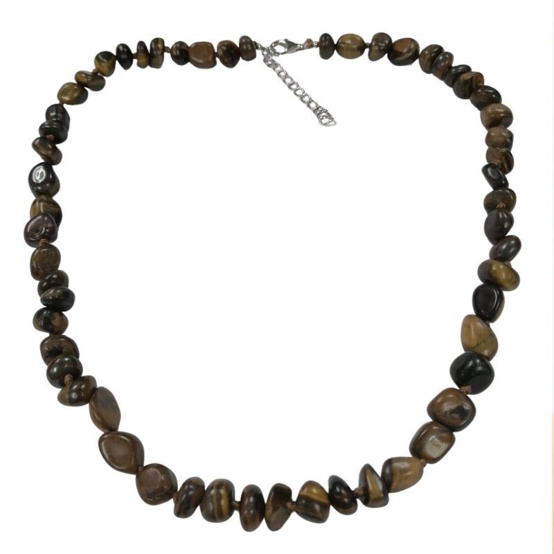 Pearlz Gallery Sterling Silver Yellow Tiger Eye Knotted Necklace - Necklaces & Pendants - British D'sire Main image