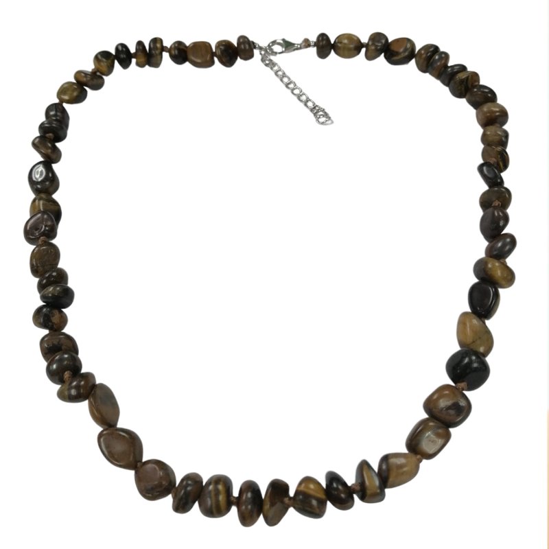 Pearlz Gallery Sterling Silver Yellow Tiger Eye Knotted Necklace - Necklaces & Pendants - British D'sire