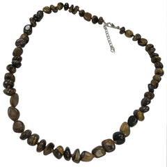 Pearlz Gallery Sterling Silver Yellow Tiger Eye Knotted Necklace - Necklaces & Pendants - British D'sire