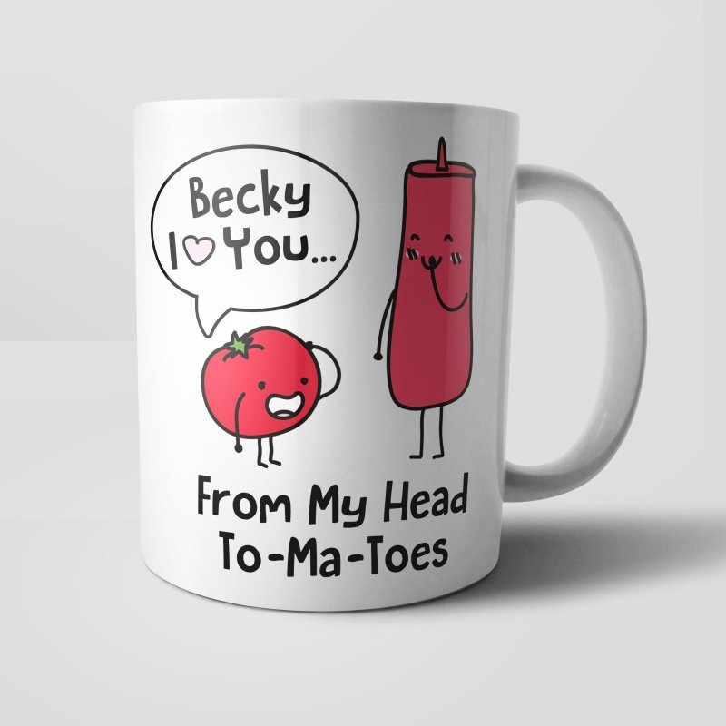 Personalised Love Tomatoes Mug - M033 - Glasswares & Drinkwares - British D'sire