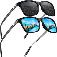 Polarised Sunglasses Men Women Retro Shades Ultralight Unbreakable Frame Driving Fishing Outdoor Sun Glasses UV Protection - British D'sire