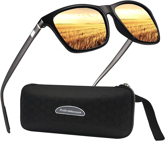 Polarised Sunglasses Men Women Retro Shades Ultralight Unbreakable Frame Driving Fishing Outdoor Sun Glasses UV Protection - British D'sire
