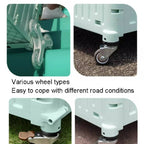 Portable Plastic Folding Shopping Cart Grocery Shopping Small Trolley Cart, Style: Climbing Wheel Green(Large) - Shopping Small Trolley - British D'sire