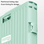 Portable Plastic Folding Shopping Cart Grocery Shopping Small Trolley Cart, Style: Climbing Wheel Green(Large) - Shopping Small Trolley - British D'sire