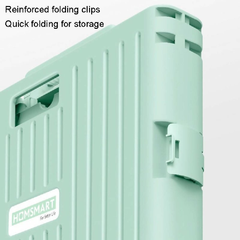 Portable Plastic Folding Shopping Cart Grocery Shopping Small Trolley Cart, Style: Climbing Wheel Green(Large) - Shopping Small Trolley - British D'sire