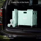 Portable Plastic Folding Shopping Cart Grocery Shopping Small Trolley Cart, Style: Climbing Wheel Green(Large) - Shopping Small Trolley - British D'sire