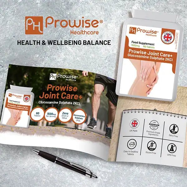 Prowise Healthcare Glucosamine Sulphate 2KCL 1500mg 60 Tablets I High Strength 2 Months Supply I Made in the UK by Prowise Healthcare - British D'sire