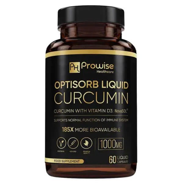 Prowise Healthcare Optisorb Liquid Curcumin with Vitamin D - 60 Capsules | Suitable For Vegetarians | Made In UK - British D'sire