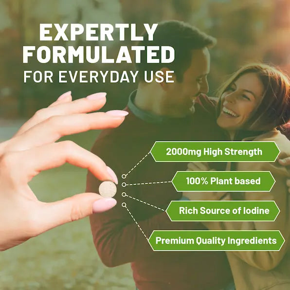 Sea Kelp 2000mg 200 Vegan Tablets | Natural Source of Iodine | Premium Ingredients | Proudly made in the UK by Prowise - British D'sire