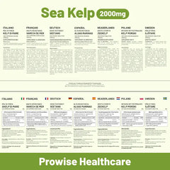 Sea Kelp 2000mg 200 Vegan Tablets | Natural Source of Iodine | Premium Ingredients | Proudly made in the UK by Prowise - British D'sire